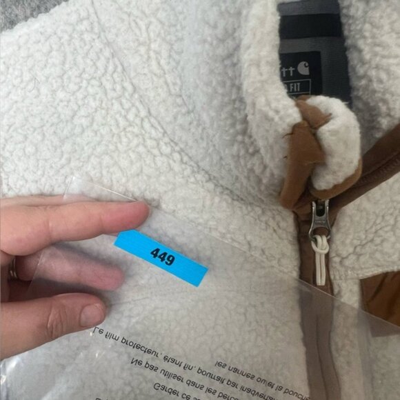 Carhartt Woman Size XS Reworked Relaxed Fit Fleece Coat sherpa fleece full zip - Picture 5 of 7